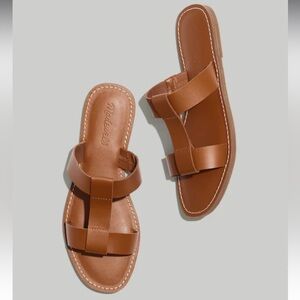 Madewell The Boardwalk T-Strap Slide Sandal